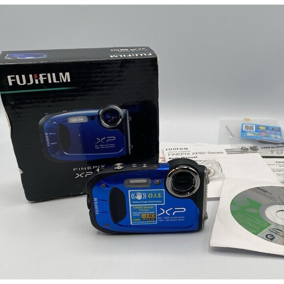 Digital FUJIFILM FinePix XP60 Waterproof Camera TESTED W/Charger Cord No Battery - Picture 1 of 9